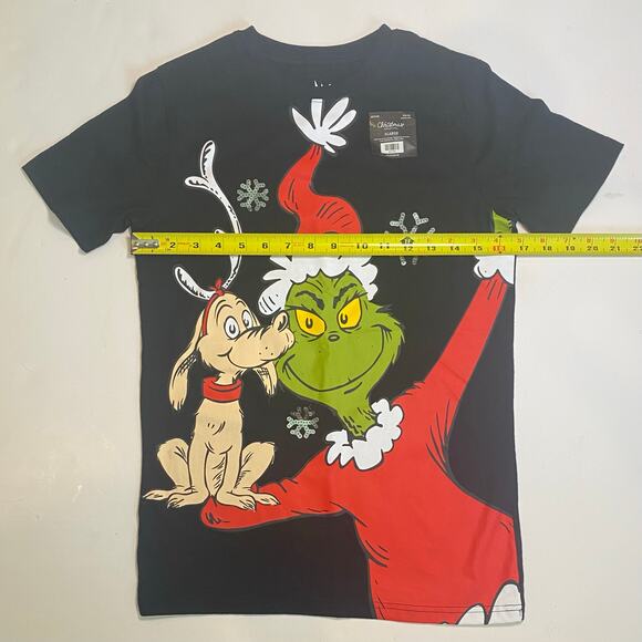 NWT Grinch T-Shirt Christmas Holiday Dr. Seuss Girls/Boys Size L 10/12 - Picture 5 of 6